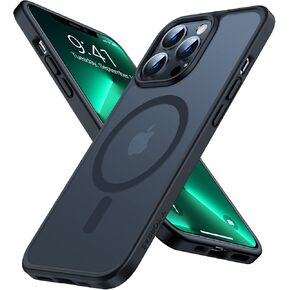 TORRAS Magnetic for iPhone 12 Case/iPhone 12 Pro Case, [Military Grade Drop Tested] [Compatible with MagSafe] Shockproof Translucent Hard Back Slim Protective Anti-Fingerprint Anti-Scratch, Black