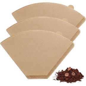 Size 4 Coffee Paper Filters for Ninja Coffee Makers,8-12 Cup 100 Count Natural Unbleached Disposable Cone Paper Filters, Compatible with Pour Over, Drip & Single-Serve Brewers