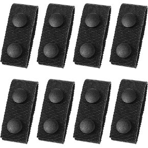 8pcs حزام حزام حزام حزام حزام نايلون حزام حزام مع اللقطات المزدوجة حارس حلقة الحزام التكتيكي للاطلاع على إكسسوارات إنفاذ القانون على حزام الواجب للشرطة لحزام عريض 2 '
