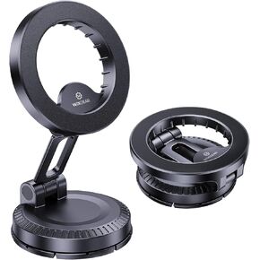 Wixgear for Magsafe Car Mount ، Magsafe Abstion Mount ، حامل هاتف مغناطيسي للوحة معلومات السيارة ، مغناطيسات قوية ، Magsafe Suction Mount ، Magsafe Dash Mount ، 360 ° دوران ، متوافق مع iPhone