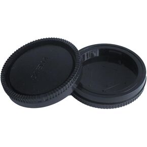 2 Pack Camera Body Cap and Rear Lens Cap Cover Compatible with Sony A9 II III A7 A7II A7III A7IV A7R A7RII A7RIII A7RIV A7RV A7S II III A6700 A6600 A6500 A6400 A6300 A6100 A6000 for E Mount Cameras