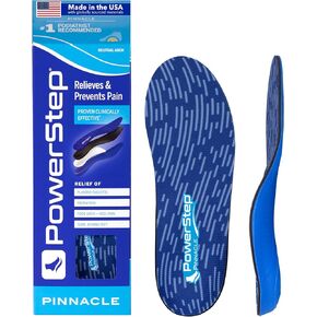 PowerStep Pinnacle Insoles - Orthotics for Plantar Fasciitis Relief - Full Length Orthotic Insoles for Arch Support with Moderate Pronation - #1 Podiatrist Recommended (M 10-10.5 W 12) in Kuwait