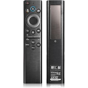 BN59-01385A Solar Voice Remote for Samsung Frame/Neo QLED TVs (2021-2023) - Rechargeable via Solar/USB-C, Bluetooth, 4 Shortcut Keys, Black