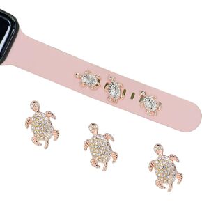 Watch Band Charms for Apple Watch Band for women 38mm 40mm 41mm 42mm 44mm 45mm 49mm,Cute Decorative Rings Loops Charms Studs for iWatch Series 8 7 6 5 4 3 Watch Band Accessories,Smartwatch Bands Charms for Samsung Galaxy watch 5/Pro/4