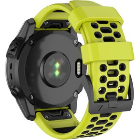 OVERSTEP Watch Band for Garmin Fenix 7/Fenix 7 Pro/Fenix 6/Fenix 6 Pro/Fenix 5/Fenix 5 Plus/Fenix 8 Solar/Amoled 47mm, Silicone Sports Strap for Garmin Quickfit 22 Smartwatch