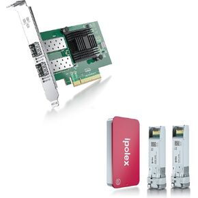 1 Pack ipolex X520-DA2, 10GbE Network Card and 2 Pack 10Gb 850nm Multimode LC SFP Module