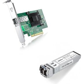 1 Pack ipolex X520-DA1, 10GbE Network Card and 1 Pack 10GBase-LR Fiber Module
