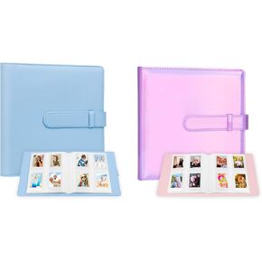 2 Pcs 256 Photos Album for Fujifilm Instax Mini Camera/Polaroid 2"x3" Pictures, 2x3 Photo Album Book for Fujifilm Instax Mini 11 9 90 70 40 8 Instant Camera, Polaroid Snap PIC-300 Z2300 Camera