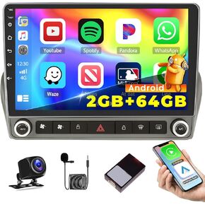 [2+64G] Inefala for Chevrolet Chevy Camaro Bumblebee 2008-2015 Android Car Radio Stereo with Wireless Carplay Android Auto, 9 Inch HD Touchscreen with GPS WiFi BT FM/RDS EQ SWC 26UI Backup Camera MIC