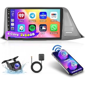2+64G Android 13 Car Stereo Radio for Toyota CHR 2016-2019, 9'' HD Touch Screen Compatible with CarPlay Android Auto, AHD Backup Camera, Mirror Link, GPS, WiFi, DSP