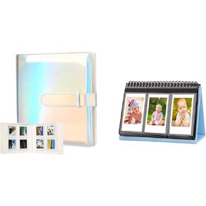 2Packs Photo Album for Fujifilm Instax Mini LiPlay 11 90 70 50S 26 25 9 8+ 8 7S Instant Camera/Mini Link SP-1 Printer, Polaroid Snap SnapTouch PIC-300 Z2300 Mint Zip Instant Camera Printer