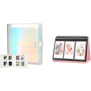 2Packs Photo Album for Fujifilm Instax Mini LiPlay 11 90 70 50S 26 25 9 8+ 8 7S Instant Camera/Mini Link SP-1 Printer, Polaroid Snap SnapTouch PIC-300 Z2300 Mint Zip Instant Camera Printer