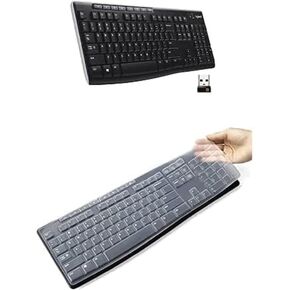 Logitech Wireless Keyboard K270 with Long-Range Wireless with Protective Covers for K270 Keyboard - Silicone