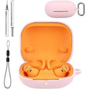 for Beats Powerbeats Pro 2 Case Cover with Cleaner Kit, Soft Skin Silicone Case Cover with Keychain and Lanyard，Full Protective Case for Men and Women-Green