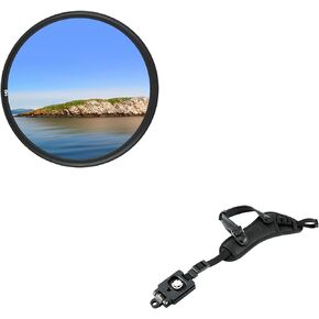 JJC 58mm UV Filter & Microfiber Hand Strap for Canon EOS Rebel T7 T6 T8i T7i SL3 with EF-S 18-55mm Kit Lens,for Fujifilm X-T4 X-T3 X-T2 with XF 18-55mm Kit Lens & More