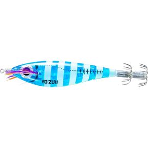 Yo-Zuri Ultra 3D Laser DX Squid Jig, Floating, 4-1/8 Inch, 105mm, #M, Zebra Luminous Blue