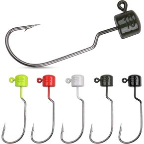 Ned Rig Mushroom Jig Heads Kit ، 20/252pcs Finesse Shroom Head Jig Hooks for Soft Bait Lures Bass Crappie Jig Heads Fishing Hooks for Freshwater Saltwater 1/10 Oz 1/8oz 1/6oz