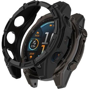 Compatible with Garmin Tactix 8 Solar 51mm Case Cover, Soft Anti-Drop PC Watch Case Cover Replacement Protective Cases for Garmin Tactix 8 Solar 51mm Watch (Black)