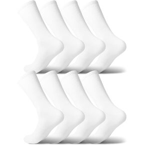 Crew Socks for Men Black Hiking Running Work Cotton Socks