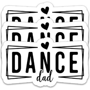 (3PCS) Live Love Dance Sticker Decals Funny Dance Stickers Dancer Sticker Dancing Girls, Waterproof Vinyl Decal for Book, Laptop, Water Bottle, Tumbler, Cup, Gift for Mom Mama Teen Girl, 3'' x 2.9"