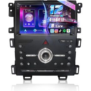 8Core 4+64G Car Radio for Ford Edge 2010-2014,5G WiFi 9 Inch IPS Touchscreen Radio for Ford Edge Stereo with Wireless CarPlay Android Auto Bluetooth GPS 48EQ FM/RDS SWC MIC Backup Camera