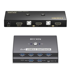 USB 3.0 Switch + HDMI KVM Switch
