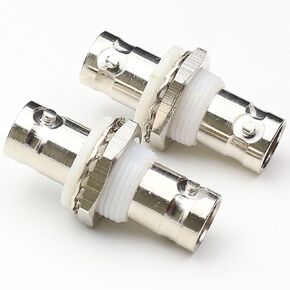 BNC Female Bulkhead Connector,ANHAN BNC Female to Female Bulkhead Coax Adapter BNC Coupler Coaxial Cable adapters for CCTV Security Camera 2Packs