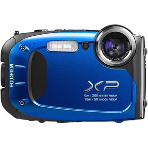 Fujifilm FinePix XP60 16.4 MP Waterproof Digital Camera with Fujinon 5x Optical Zoom Lens and 2.7-Inch LCD (Blue) (Renewed)