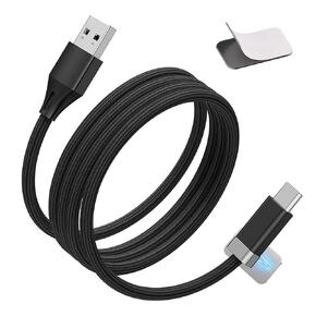 Magnetic Staycable USB to USB C Cable with Holder, 3.3FT USB A to Type C Charger Cable, Fast Charging and Data Sync Cord Tangle Free Compatible with Phone 15 16 Pro S25 S24 Original Design