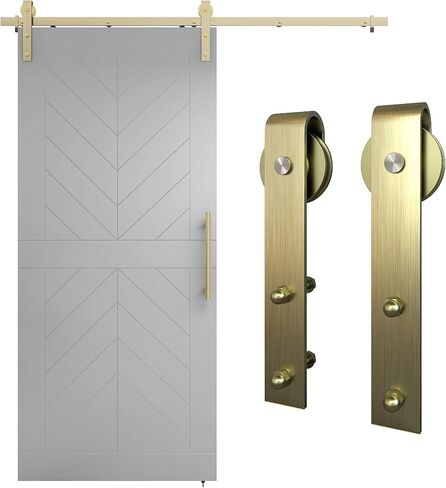 ناشونال هاردوير، 72 بوصة، أسود مطفي N700-005 مجموعة أدوات تصميم باب الحظيرة المنزلق الداخلي قطعة واحدة مع إغلاق ناعم in Kuwait