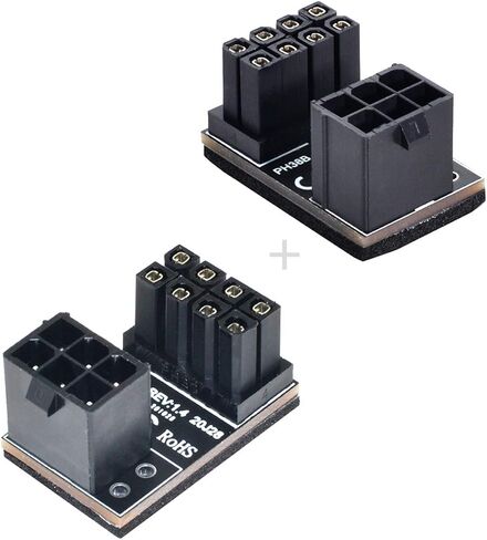 xiwai ATX 6Pin Female to 8pin Male 180 Degree Angled Power Adapter for Desktops Graphics Card in Saudi Arabia