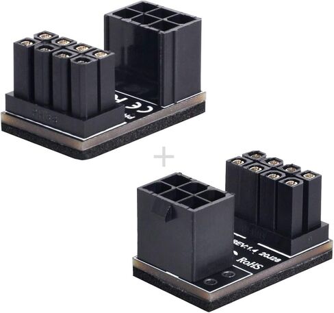 xiwai ATX 6Pin Female to 8pin Male 180 Degree Angled Power Adapter for Desktops Graphics Card in Saudi Arabia