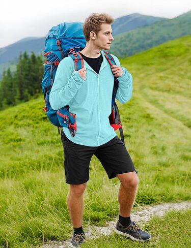 Mens UPF 50+ UV Full Zip Sun Protection Hoodie Jacket with Thumb Holes Cooling Lightweight Fishing Hiking Cooling Shirts Men in Kuwait