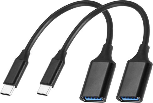 MECCANIXITY 2 Pcs USB C to USB 3.0 Adapter, USB Female to USB C Male Cable Adapter Type C Converter for Phone Laptop Car Black in Saudi Arabia