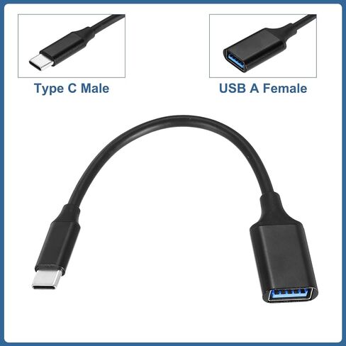 MECCANIXITY 2 Pcs USB C to USB 3.0 Adapter, USB Female to USB C Male Cable Adapter Type C Converter for Phone Laptop Car Black in Saudi Arabia