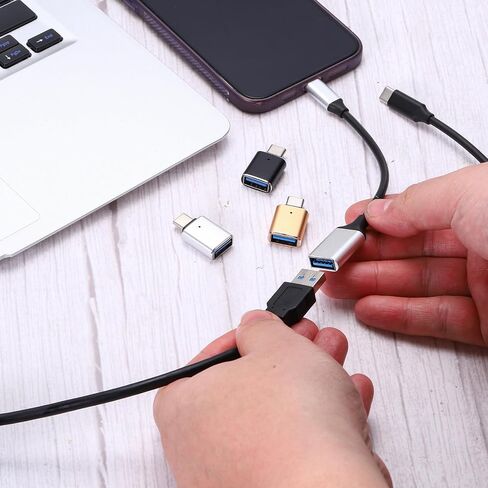 MECCANIXITY 2 Pcs USB C to USB 3.0 Adapter, USB Female to USB C Male Cable Adapter Type C Converter for Phone Laptop Car Black in Saudi Arabia