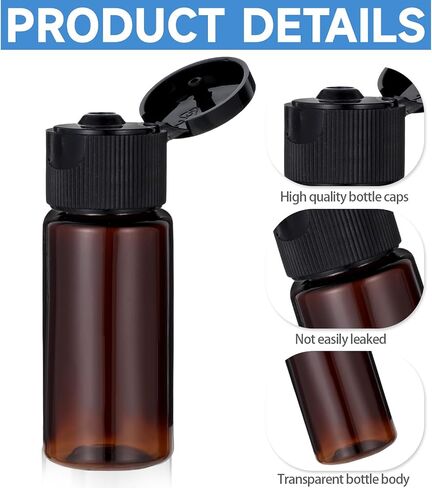 Travel Size Make up Sample Containers, 12 Pieces Leak Proof Liquid Travel Containers 1/2 Oz Containers with Lids Empty Toiletry Bottles Plastic Mini Travel Bottles for Travel Liquid Toiletries in Kuwait