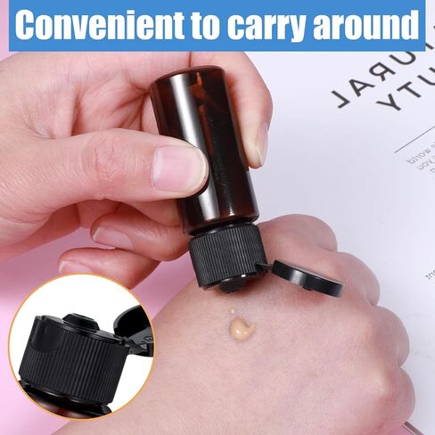 Travel Size Make up Sample Containers, 12 Pieces Leak Proof Liquid Travel Containers 1/2 Oz Containers with Lids Empty Toiletry Bottles Plastic Mini Travel Bottles for Travel Liquid Toiletries in Kuwait