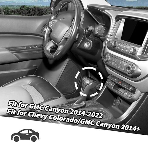 غطاء مقبض ناقل الحركة من Jimen مناسب لسيارة شيفروليه كولورادو 2014-2022 / جي إم سي كانيون 2014-2022 (حبوب خشبية) in Kuwait