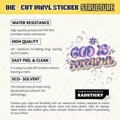 3PCS God is Faithful, Quote Stickers, Waterproof Vinyl Stickers for Water Bottle Laptop Book Kindle Phone Cup, Inspirational Decals for Teens Adults Students in Saudi Arabia