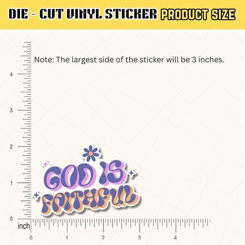 3PCS God is Faithful, Quote Stickers, Waterproof Vinyl Stickers for Water Bottle Laptop Book Kindle Phone Cup, Inspirational Decals for Teens Adults Students in Saudi Arabia