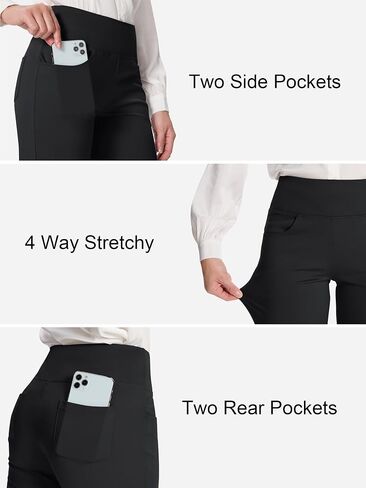 MOVE BEYOND Buttery Soft Women's Bootcut Yoga Pants with 4 Pockets Tummy Control Workout Bootleg Work Pants in Kuwait