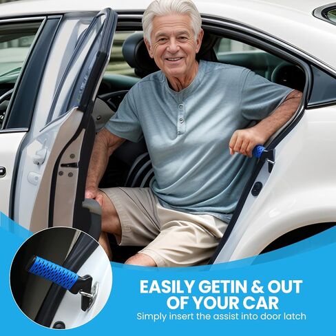 Car Door Handle for Elderly, Car Handle Assist Support Handle, Portable Mobility Aids for Getting Out of Car, Auto Grab Cane for Seniors and Handicapped, Red, 2 Pack in Saudi Arabia