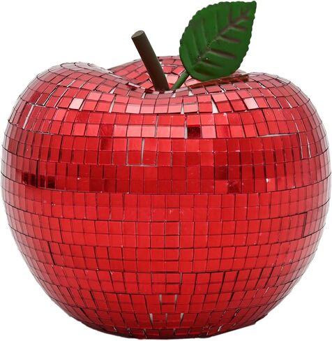 Apple Shaped Disco Ball Decor - Sparkling Mirror Ball Ornament for Weddings, Parties, and Festive Events in Saudi Arabia