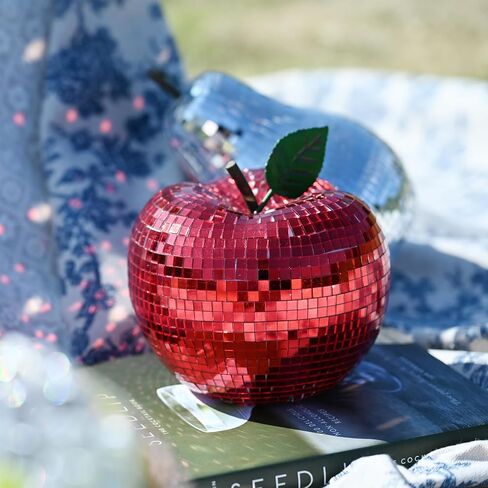 Apple Shaped Disco Ball Decor - Sparkling Mirror Ball Ornament for Weddings, Parties, and Festive Events in Saudi Arabia