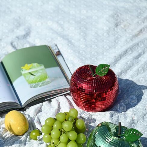 Apple Shaped Disco Ball Decor - Sparkling Mirror Ball Ornament for Weddings, Parties, and Festive Events in Saudi Arabia