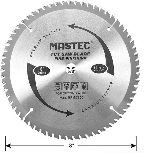 10 Inch Carbide-Tipped Professional Woodworking Saw Blade with 40T ATB Anti Kickback Tooth for Miter Saw and Table Saw and 5/8-Inch Arbor in Saudi Arabia