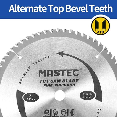 10 Inch Carbide-Tipped Professional Woodworking Saw Blade with 40T ATB Anti Kickback Tooth for Miter Saw and Table Saw and 5/8-Inch Arbor in Saudi Arabia