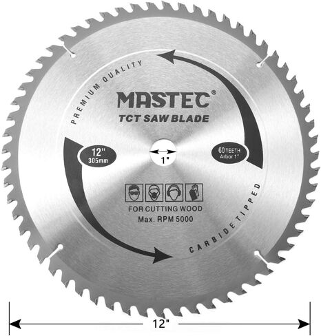 10 Inch Carbide-Tipped Professional Woodworking Saw Blade with 40T ATB Anti Kickback Tooth for Miter Saw and Table Saw and 5/8-Inch Arbor in Saudi Arabia