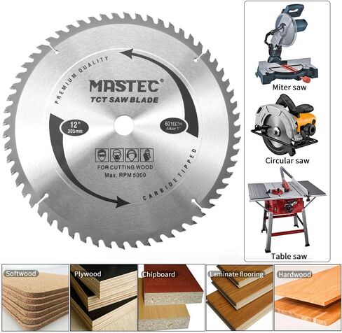 10 Inch Carbide-Tipped Professional Woodworking Saw Blade with 40T ATB Anti Kickback Tooth for Miter Saw and Table Saw and 5/8-Inch Arbor in Saudi Arabia